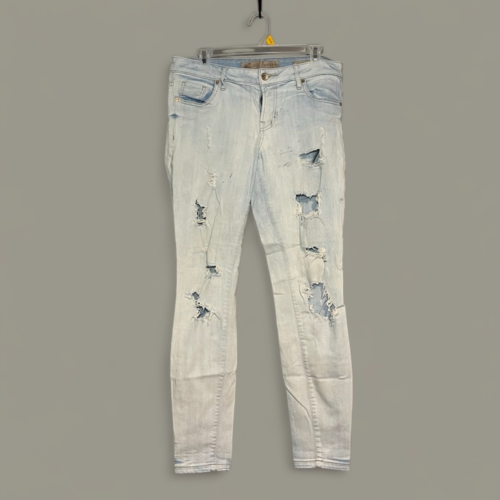 Ripped guess skinny jeans